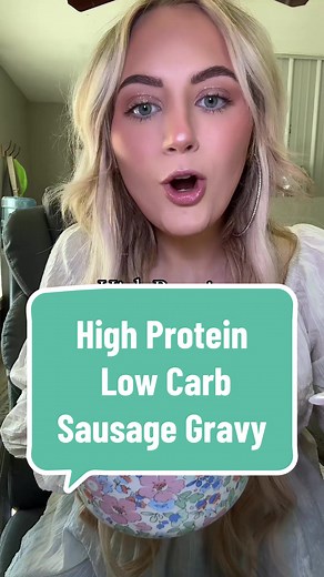 High Protein Low Carb Sausage Gravy & Biscuits Recipe