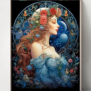 Art Nouveau Woman Posters: Alphonse Mucha Style (digital Download, 20 Files, 3712x4928 Px) - Etsy