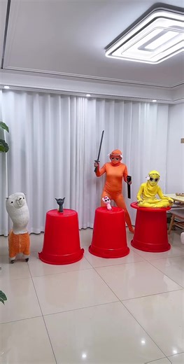 Funny Kids vs Cartoon Characters: Pink vs Red