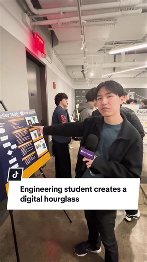 Engineering student creates a digital hourglass @New York University @NYU Admissions #engineer #engineering #engineeringstudent #stem #stemtok