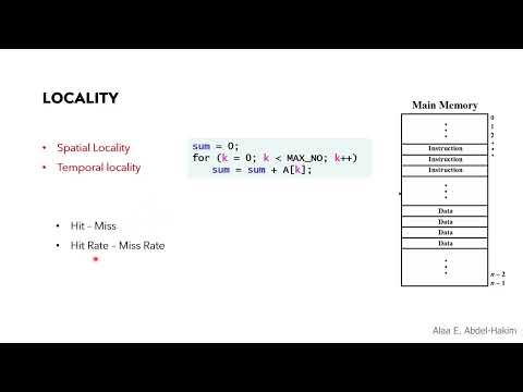 L7-B: Cache Memory: Principle of Locality