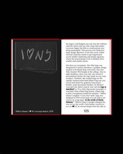 No Ideas on Instagram: "A few spreads from DESIGN HARDER, written and illustrated by @erikinternet , @bookideasnyc first publication. Pre-order Today 👊 Design Harder will ship early Fall 2025. 220 pages Hardcover 5” × 7.75” ISBN 979-8-9994126-1-4 Edition of 500 Written and Illustrated by @erikinternet Edited by @arynbeitz Foreword by @veryauthentic , Christina Janus and Desmond Wong Featuring a custom, progressively more stroked version of Common Serif by @w__h____ (with Wei’s blessing :) Publi
