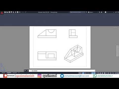 AutoCAD 3D Isometric Drawing and Orthographic Projection - QasimCAD