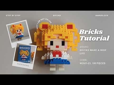 How to Build Sailor Moon (Usagi Tsukino) Building Blocks | Bricks Make a Wise Life w2601-23 Tutorial