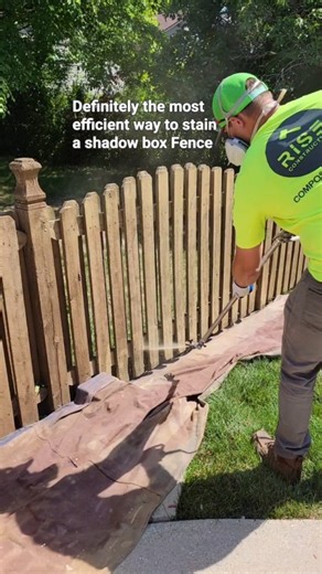 M Sam Irwin on Instagram: "Using a sprayer will save you days #fence #stain #paint #sprayer"