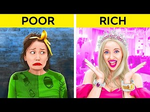 🤑अमीर बनाम गरीब बार्बी💞 रूम मेकओवर || सस्ती कला बनाम महंगे उपकरण 123GO! CHALLENGE