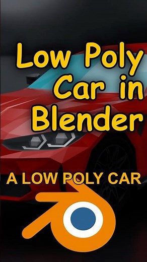 How To Create A Low Poly Car In Blender #blender #3dmodeling #carmodeling #howto #tutorial #lowpoly