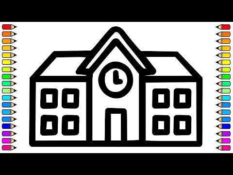 Cómo dibujar una ESCUELA / Dibujo de ESCUELA paso a paso / Dibujos para niños