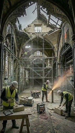 Abandoned Medieval Castle RESTORED to Life in 60 Seconds 🏰✨ (Timelapse Transformation)