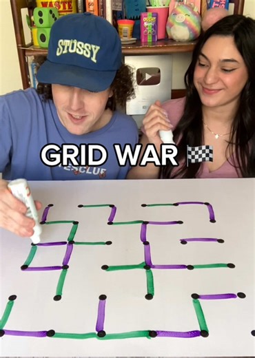 GRID WAR😈 [Green💚 vs Purple💜] #gamenight #coupleschallenge #challenge #games #boardgames