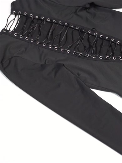 video, Women's Solid Backless Lace Up Bodycon Dress, Elegant Fashion Casual Tie Back Short Dress ...