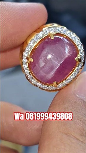 Ruby burma belang Windusara ring perak gold plated / gemstone / batu permata / jewelry / cincin