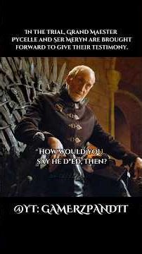 In the trial, Grand Maester Pycelle and Ser Meryn are brought forward to give their testimony🔥⚔️👨‍⚖️