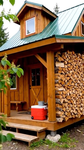 86K views · 2.9K reactions | Would You Feel Safe and Happy Living in This Forest Hideout? This cabin brings warmth, privacy, and a comforting silence that you can’t find in crowded places. Built with a cozy interior and surrounded by untouched nature, it’s perfect for off-grid living, simple lifestyles, and anyone searching for peace. | Mountain Cabin | Facebook