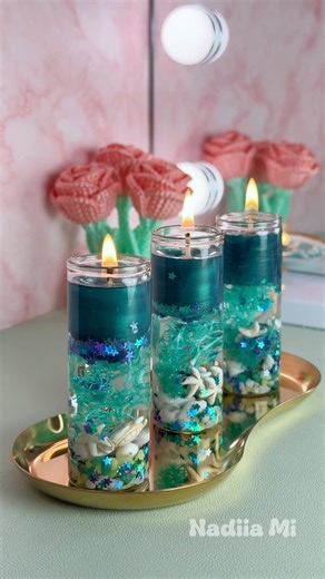 Ocean Mini Water Candle DIY 🌊✨ | Satisfying Coastal Candle