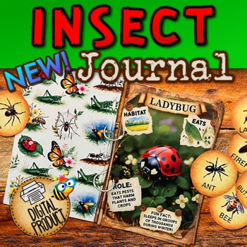 Insect Journal PreK - First Bug Theme Printable Book Insect Facts and Photos