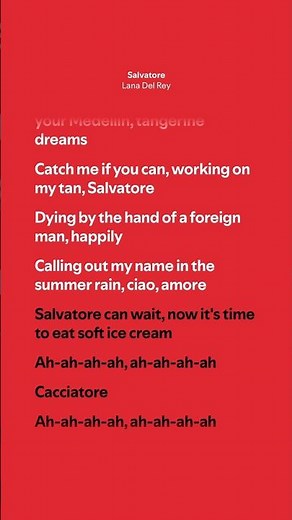 Salvatore - Lana Del Rey (Lyrics)