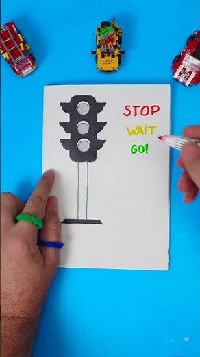 🔋 Diy Light-Up Traffic Light — Safety + Art Fun! 🚦 #shorts #kidslearning