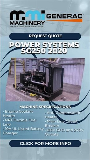 GENERAC POWER SYSTEMS SG250 (2020)