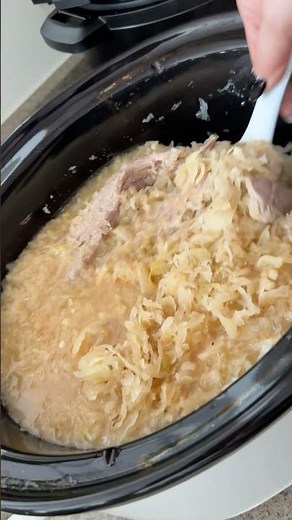 My Sauerkraut and Pork Ribs are done #crockpot #easyrecipe #ribs #recipe #pork #sauerkraut