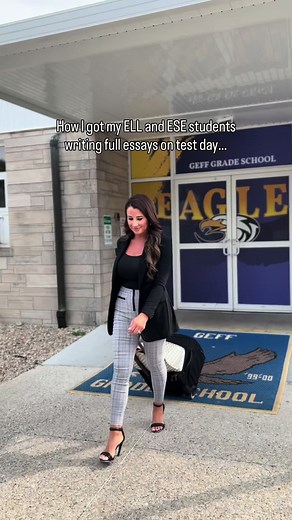 How I got my ELL ESE students writing essays on test day ⬇️ 1️⃣ Pictures before words (get the ideas out first) 2️⃣ Lower-level passages to learn structure 3️⃣ Basic transitions every time 4️⃣ Repetition practice, practice, practice By test day, they were READY. Want more strategies like these? Comment WRITING for a FREE mini-PD packed with practical tools to help low-level, ESE, and ELL students become confident writers. #WritingInstruction #ELL #ESE #TeacherLife #StateTesting #TeachingTips #Wr