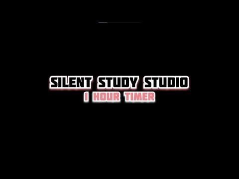 ⏳ 1 Hour Timer | Minimal Black Screen | Study / Focus / Work | Silent Study Studio