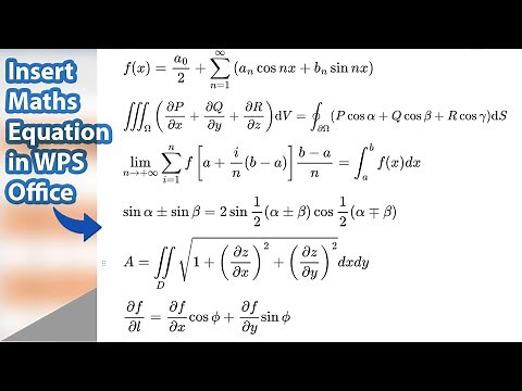 How to Insert Math Equations in WPS Office | Master the Art of Math Equation Editing in Ms word