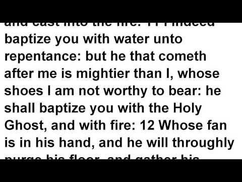 Matthew 3 KJV Read Along Audio Bible with Scrolling Text