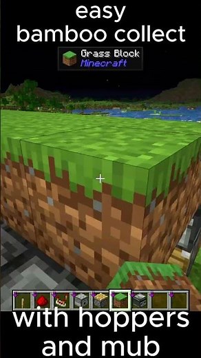 Simple Minecraft Bamboo Farm | Auto Bamboo Collector with Hopper & Mud (Easy Tutorial)