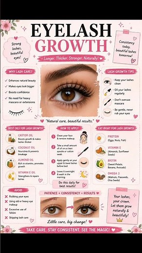 How to grow eyelashes naturally without mascara | my secret diy eyelash growth Serum ‪@YouTube‬