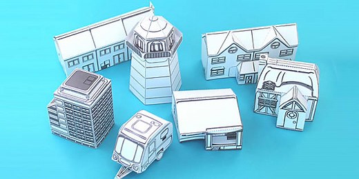 Houses and Homes Paper Models Pack