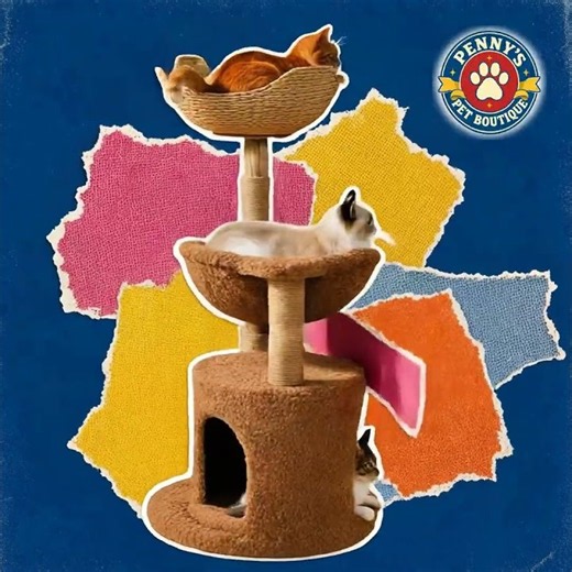 PAWZ Road Modern Cat Tree With Wicker Basket And Hammock