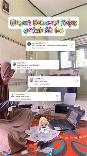 Siti Alifah Faiz on Instagram: "Hiasan Dekorasi Kelas untuk SD (1-6). Gak perlu capek-capek lagi dekor kelas untuk tahun ajaran baru😍. Karena bu alifah udh siapin file dekorasi yang siap print dan tempel aja nih. Yang mau filenya komen “Dekor Kelas SD” atau klik link di bio bu guru ya😍 #dekorasikelas #tahunajaranbaru"
