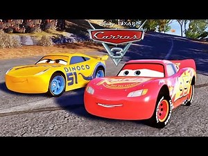 CARROS 3 RELÂMPAGO MCQUEEN, CRUZ RAMIREZ e AMIGOS - DESAFIO CORRIDA DE CARROS - DISNEY PIXAR CARS 3