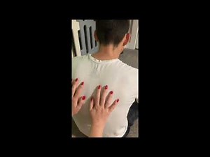 Long nail ASMR back scratch