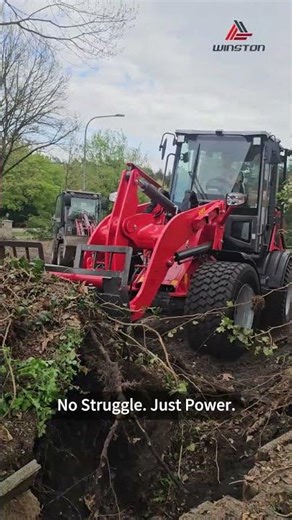 Powerful Root Removal with WIN1036 Wheel Loader | Fork Attachment in Action #farmmachinery