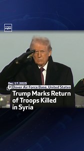 23K views · 361 reactions | US President Donald Trump attends a ceremony at Dover Air Force Base as the remains of two Iowa National Guard members and a US civilian interpreter killed in an attack in Syria are returned to the United States. | Al Arabiya English | Facebook