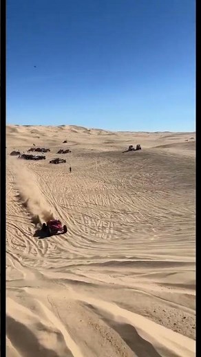 Sand rail crashes in the Glamis Sand Dunes jumping swing set. ￼ Everyone was OK!! No injuries!!