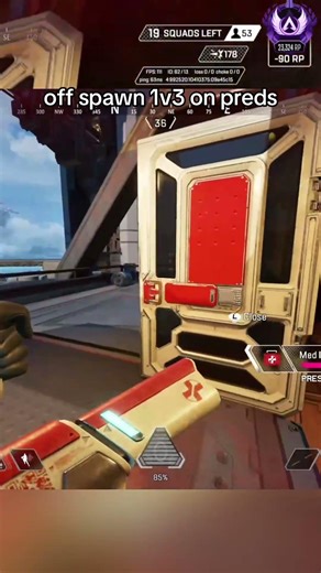off spawn 1v3 on preds #shorts #shortvideo #apexlegendsmontage