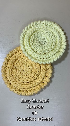 Easy Crochet Coaster or Scrubbie Tutorial