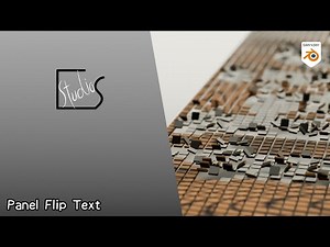 Text Effect with Blender: Panel Flip Text [tutorial]