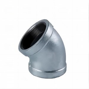 [Hot Item] 1/4''-6''inch NPT/BSPT Threaded Pipe Fittings Galvanized 45 Degree Elbow with FM/UL Certifications