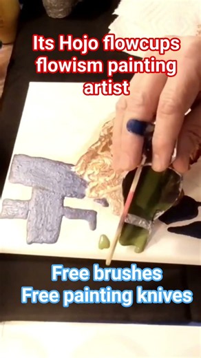its Hojo flowist artist, flow-medium painting ##hojo #flowist #painting #flowmedium