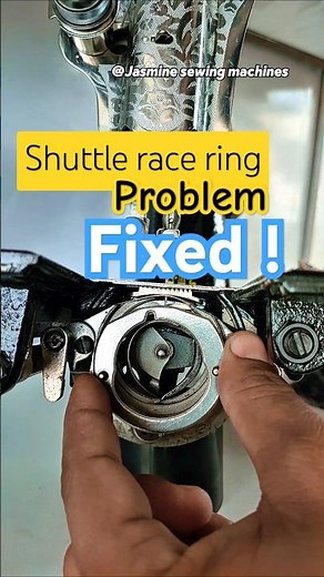 Shuttle race ring easy fix. #sewing #sewingtricks #sewingtutorial #sewingtips #sewingprojects