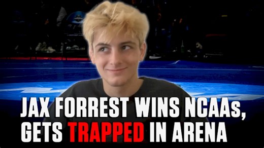 Jax Forrest wins NCAAs, then gets trapped in arena