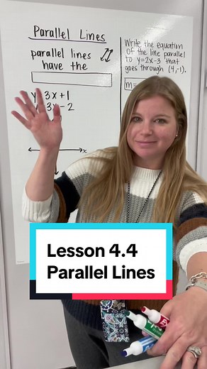 Equations of parallel lines! #tiktokpartner #lifeontiktok #iteachalgebra #math #algebra