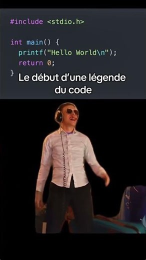 Quand tu fais ton premier Hello world #dev #coding #tech #developer #programmation #informatique