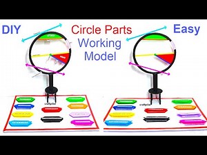parts of circle working model maths - craftpiller - diy