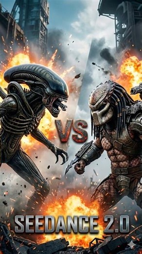 ALIEN VS PREDATOR. Seedance 2.0 #predator #alien #ai