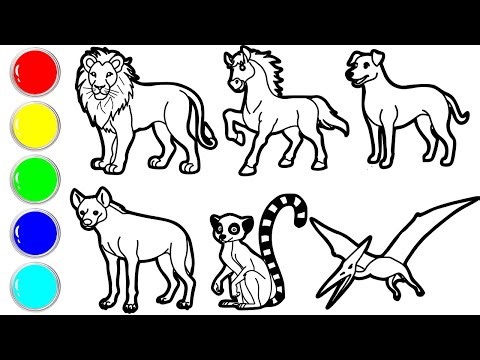 Draw Amazing Animals in Just Minutes! Lion, Horse, Dog, Hyena, Lemur, Pterosaur